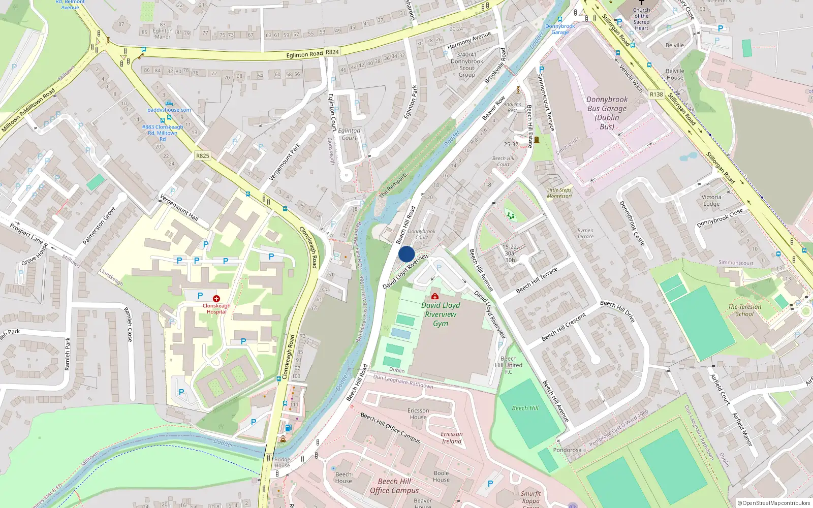 Overhead map showing the location of 1 Donnybrook Court, Roebuck