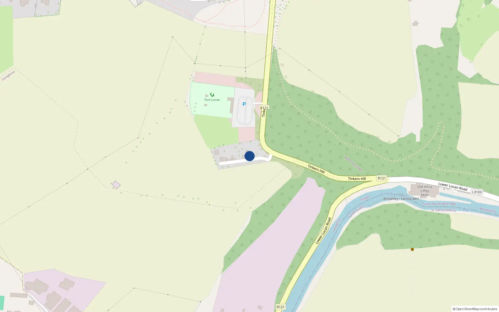 Overhead map showing the location of 1 Mount Joseph, Lucan