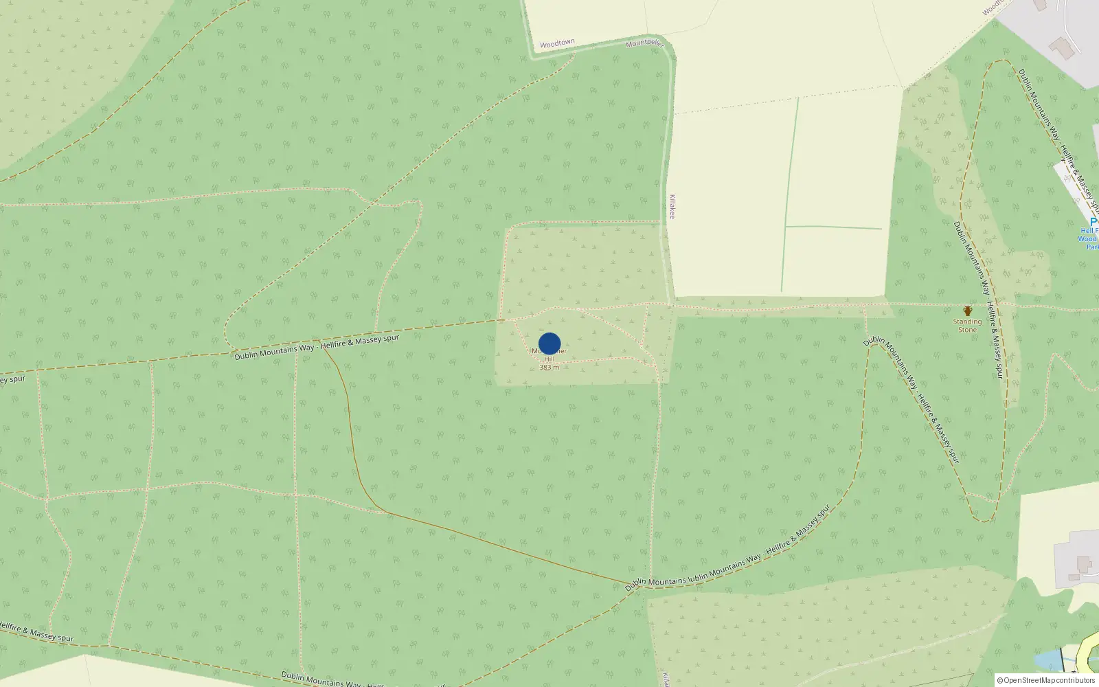 Overhead map showing the location of 1 Mount Pelier, Tallaght
