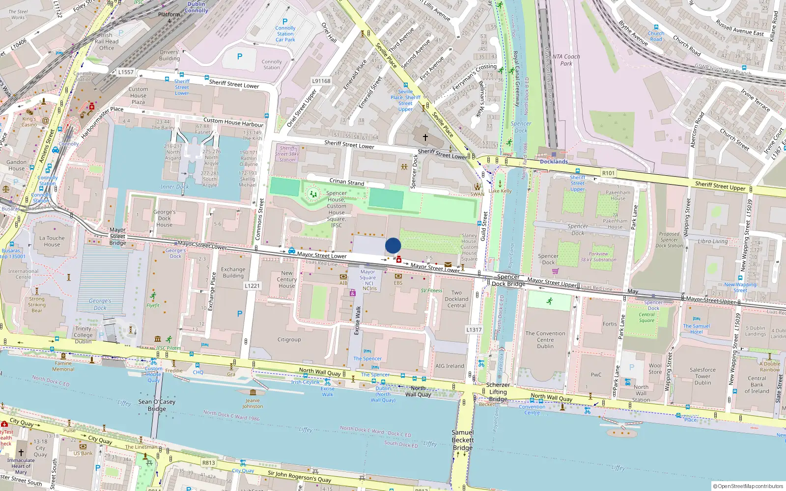 Overhead map showing the location of 1 Valentia House, Dublin 1, Dublin 1