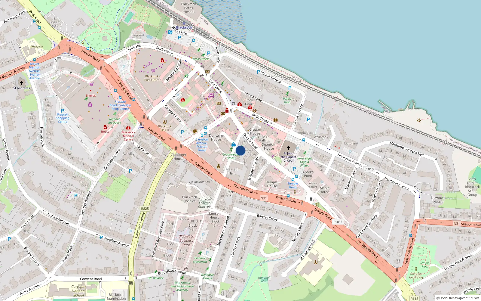 Overhead map showing the location of 10 Sweetman's Avenue, Dublin