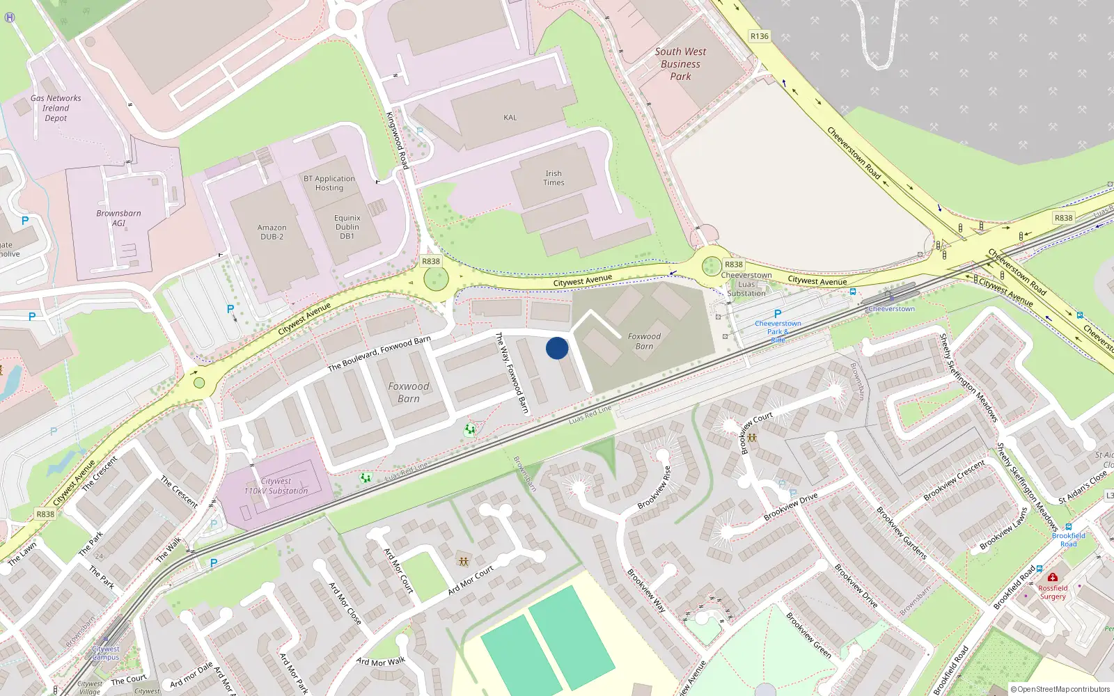 Overhead map showing the location of 11 The Avenue, Citywest