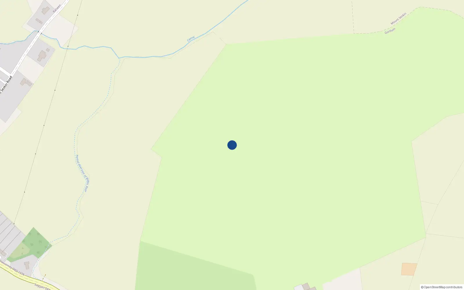 Overhead map showing the location of 13 Gortlum Cottages, Brittas, Dublin