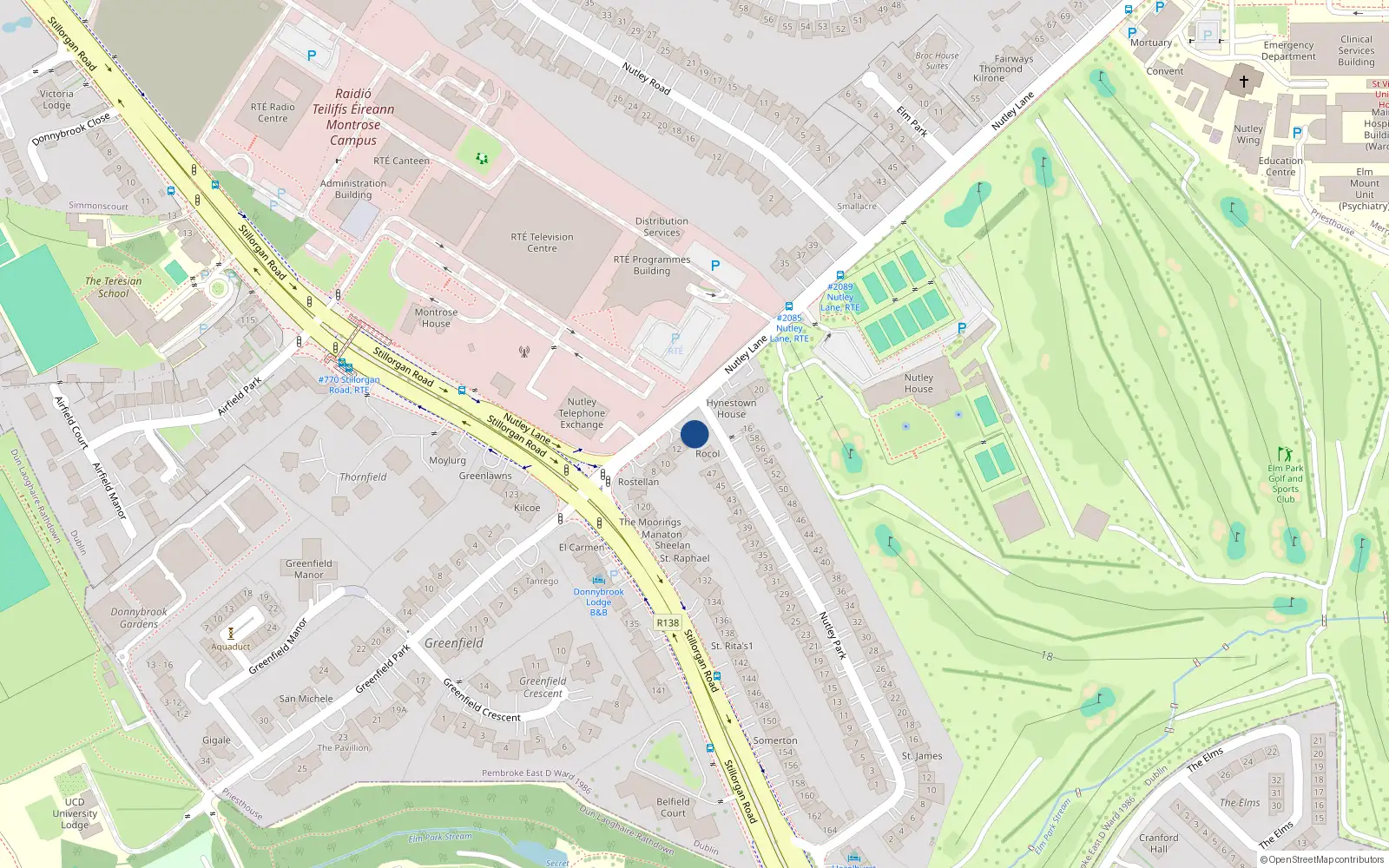 Overhead map showing the location of 14 Nutley Lane, Priesthouse