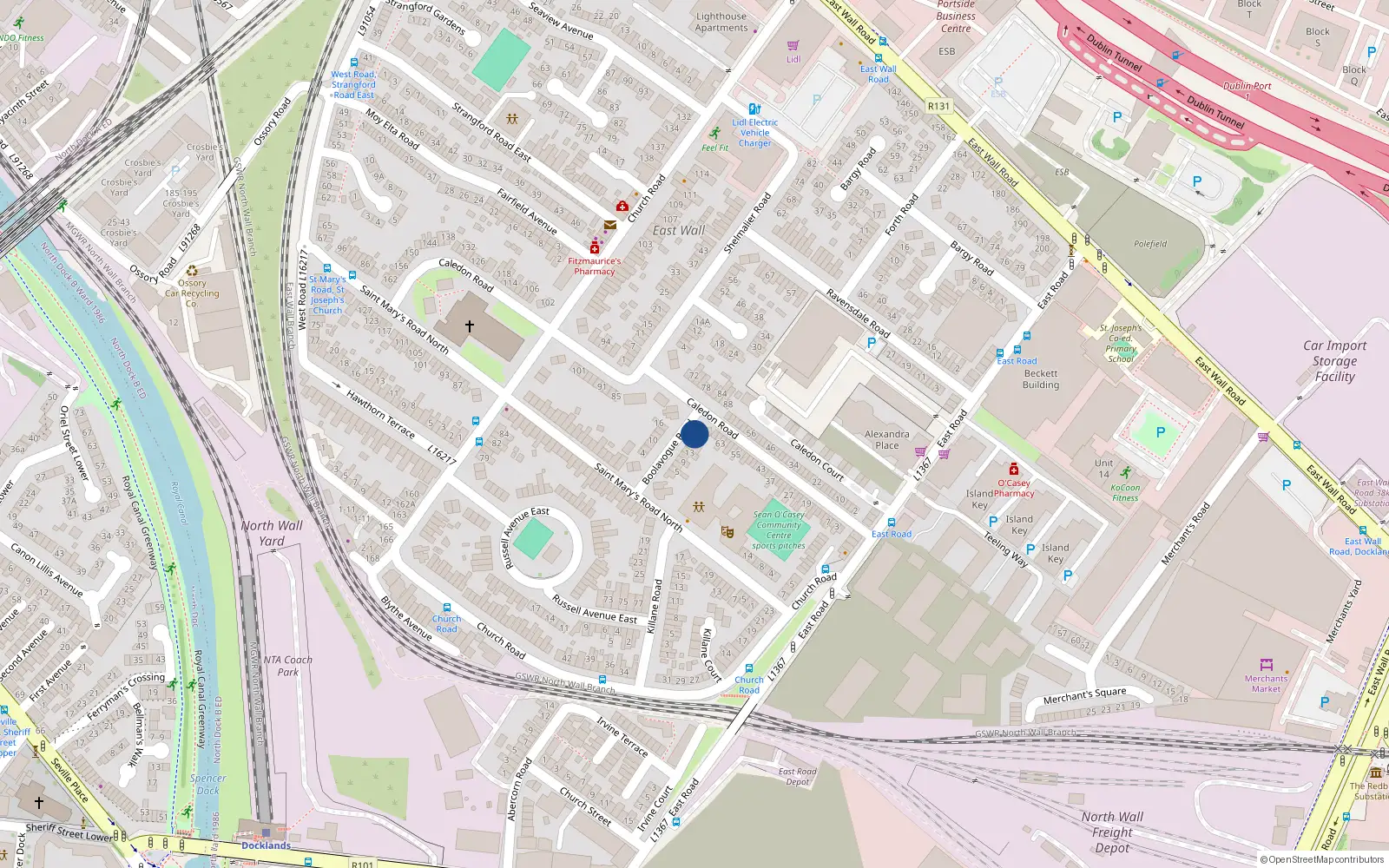 Overhead map showing the location of 17 Boolavogue Road, Wall, Dublin 3