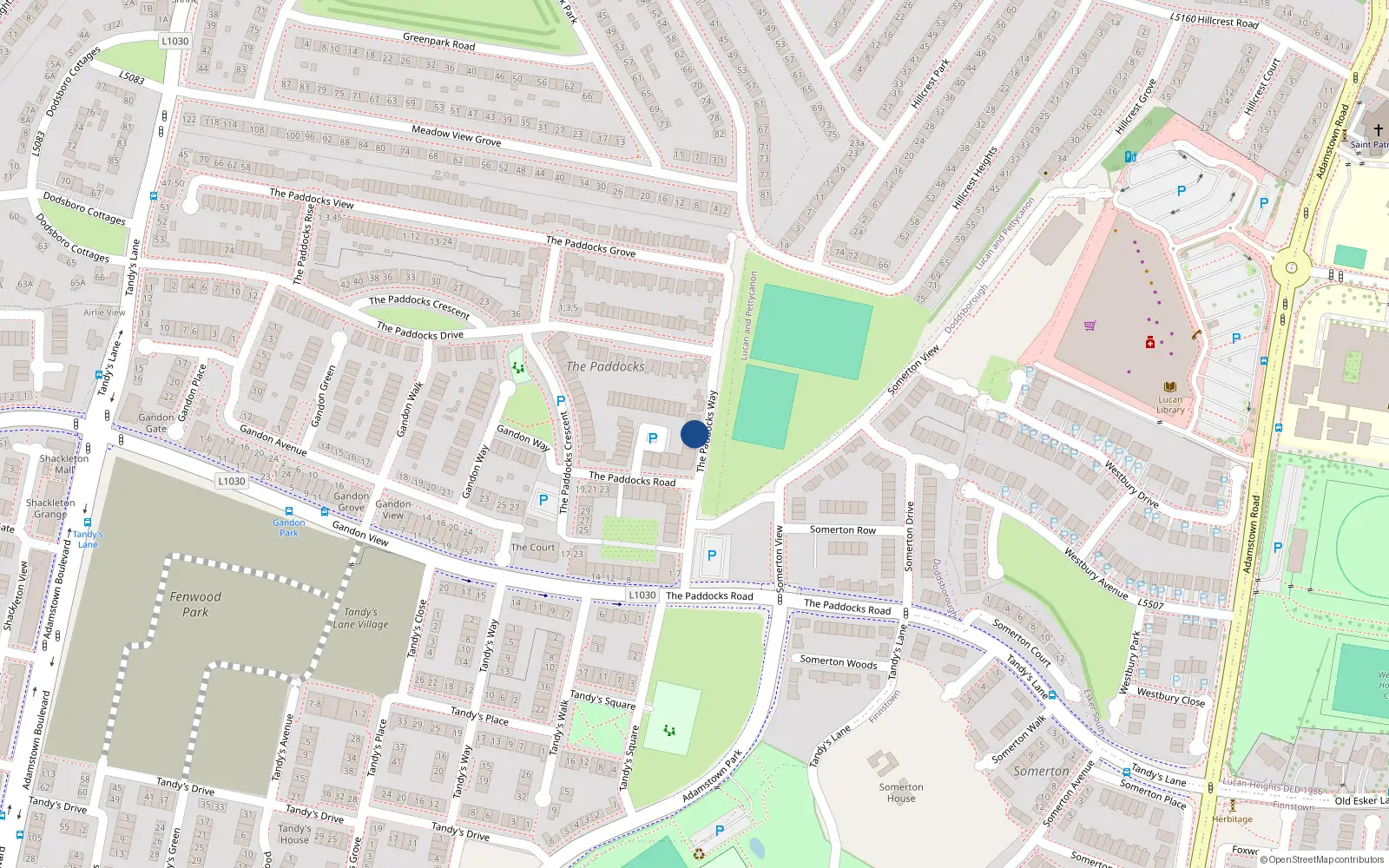 Overhead map showing the location of 17 the Paddocks Way, The Paddocks, Adamstown