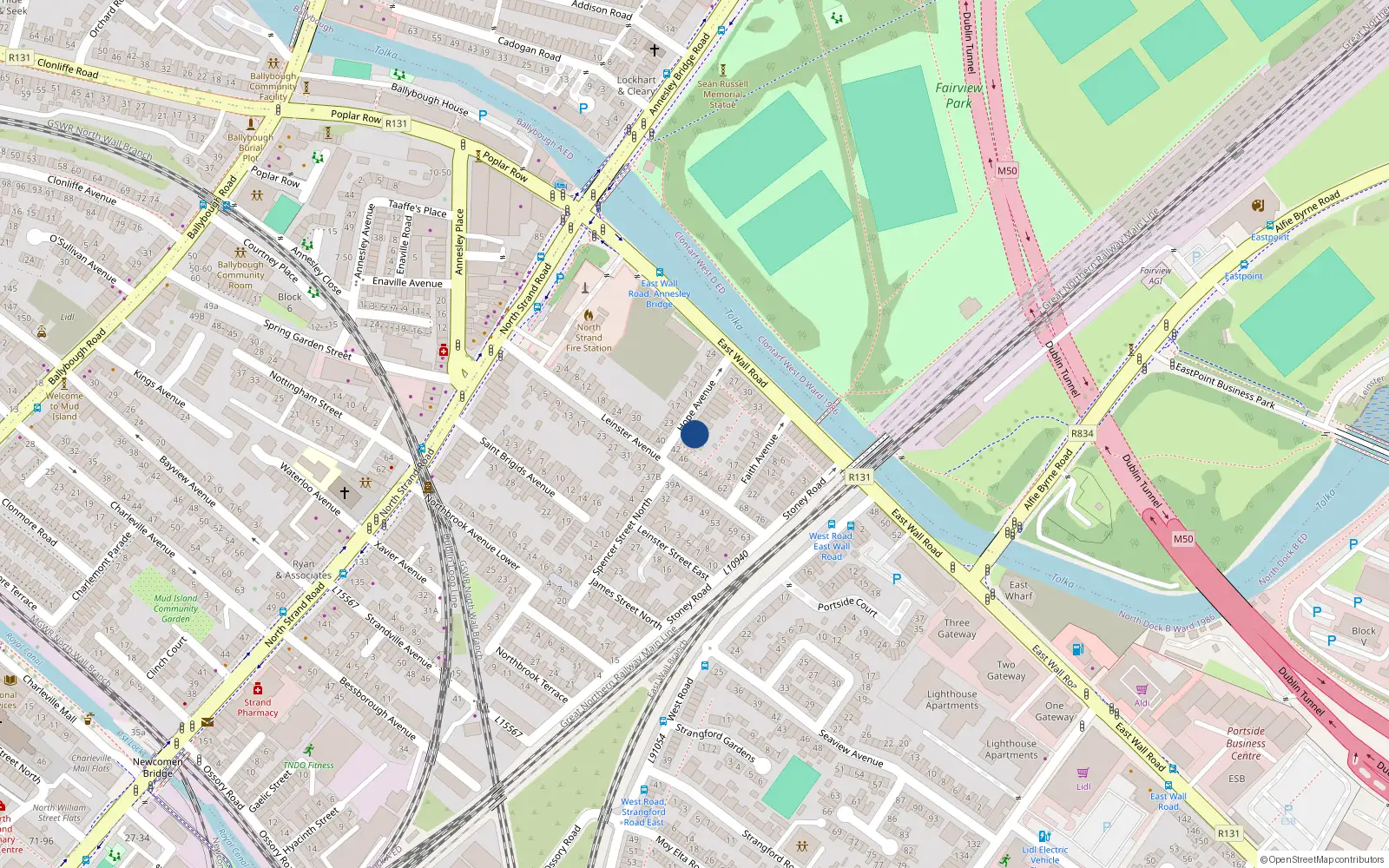 Overhead map showing the location of 18 Hope Avenue, North Strand