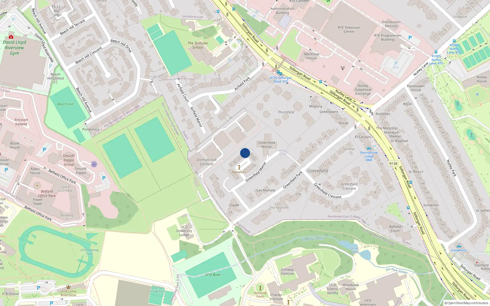 Overhead map showing the location of 18 Nutley Square, Priesthouse