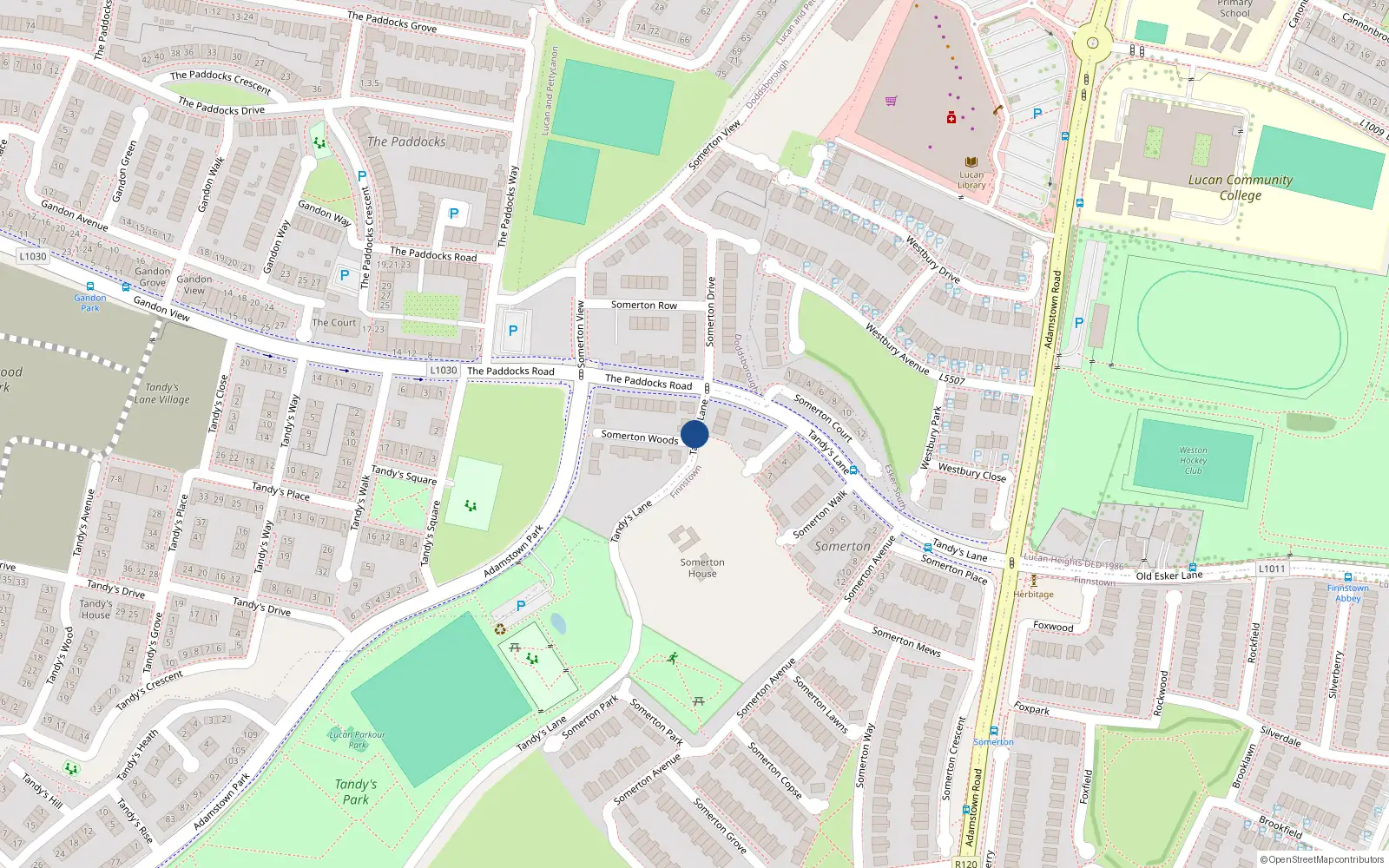 Overhead map showing the location of 18 Tandy's Lane, Doddsborough