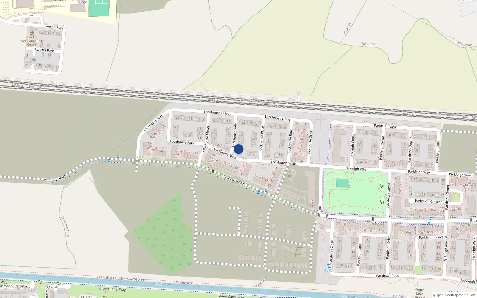 Overhead map showing the location of 19 Lockhouse Vale