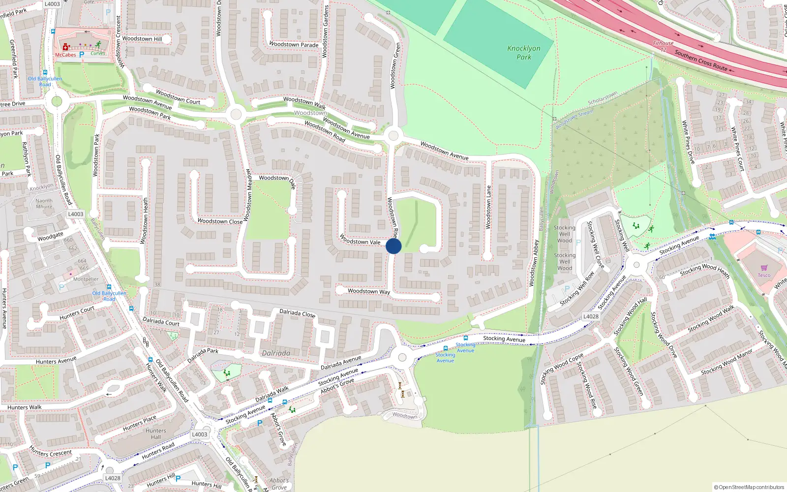 Overhead map showing the location of 2 3-4 the View, Ballycullen Gate, Ballycullen