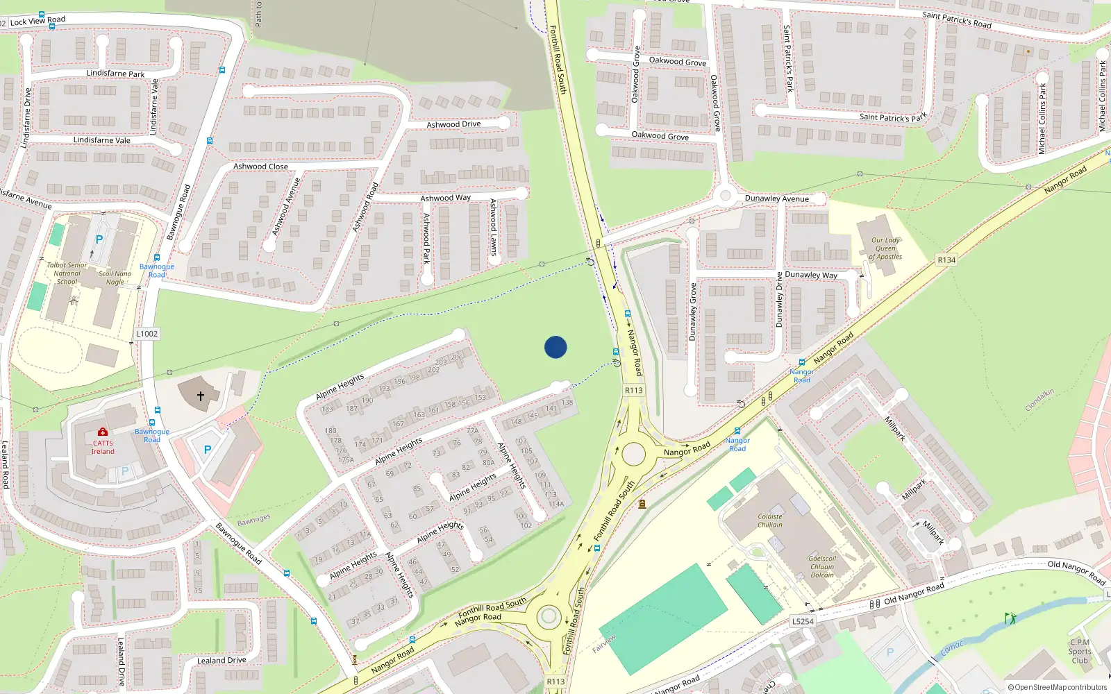 Overhead map showing the location of 2 Keepers Lock Way, Keepers Lock, Clonburris
