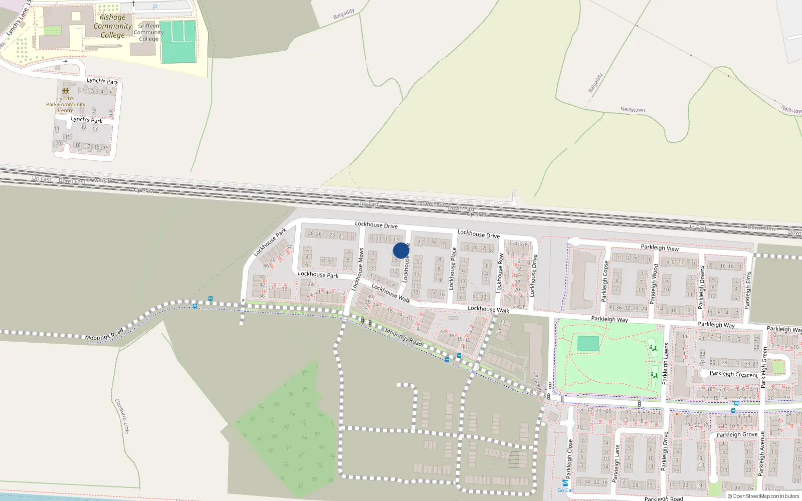 Overhead map showing the location of 2 Lockhouse Vale