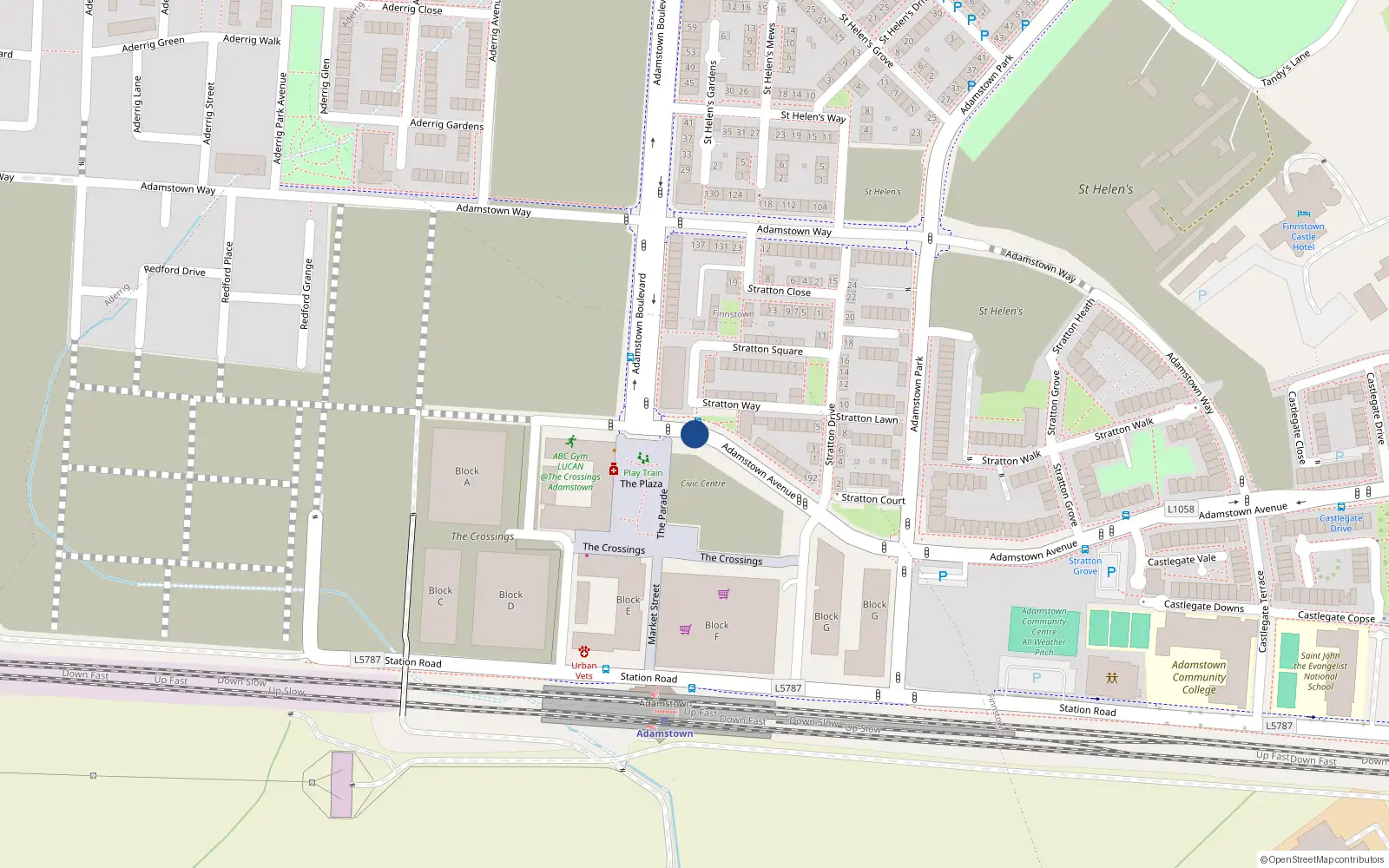 Overhead map showing the location of 200 Adamstown Avenue, Adamstown