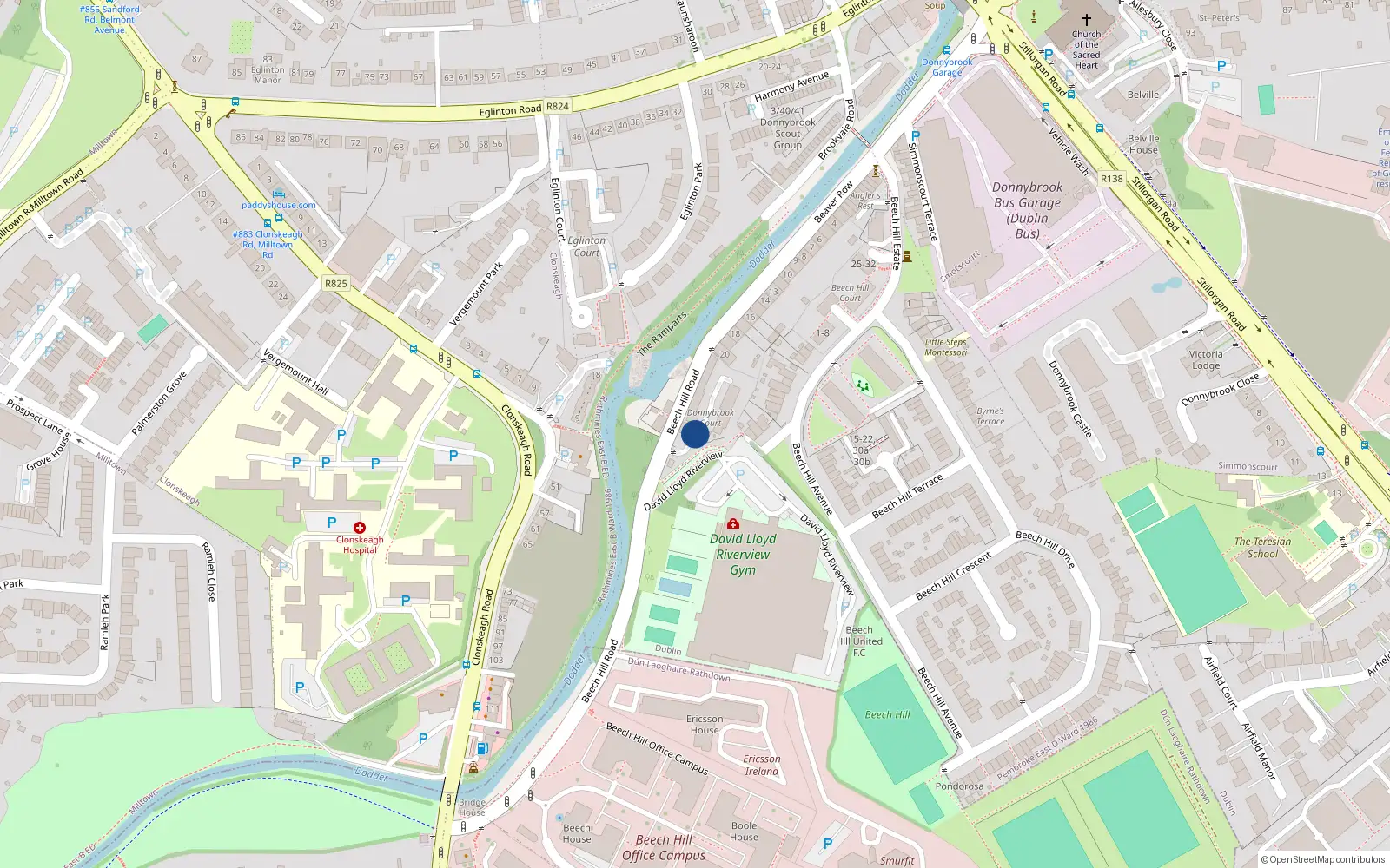 Overhead map showing the location of 25 Donnybrook Court, Roebuck
