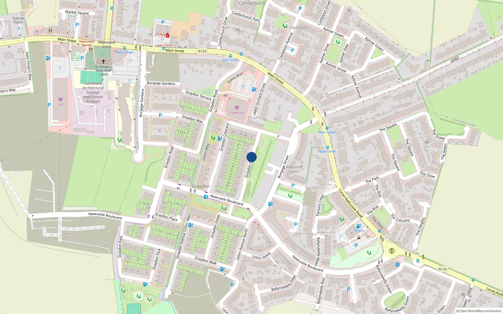 Overhead map showing the location of 3 Graydon Glen, Newcastle South