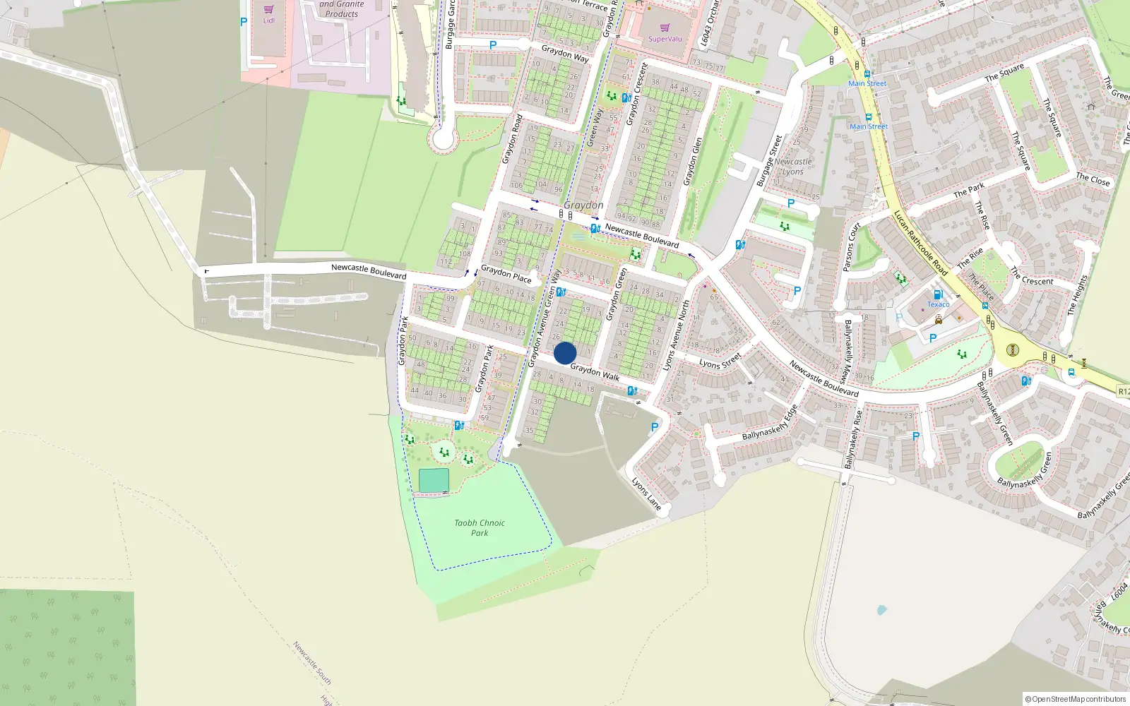 Overhead map showing the location of 3 Graydon Walk, Newcastle South