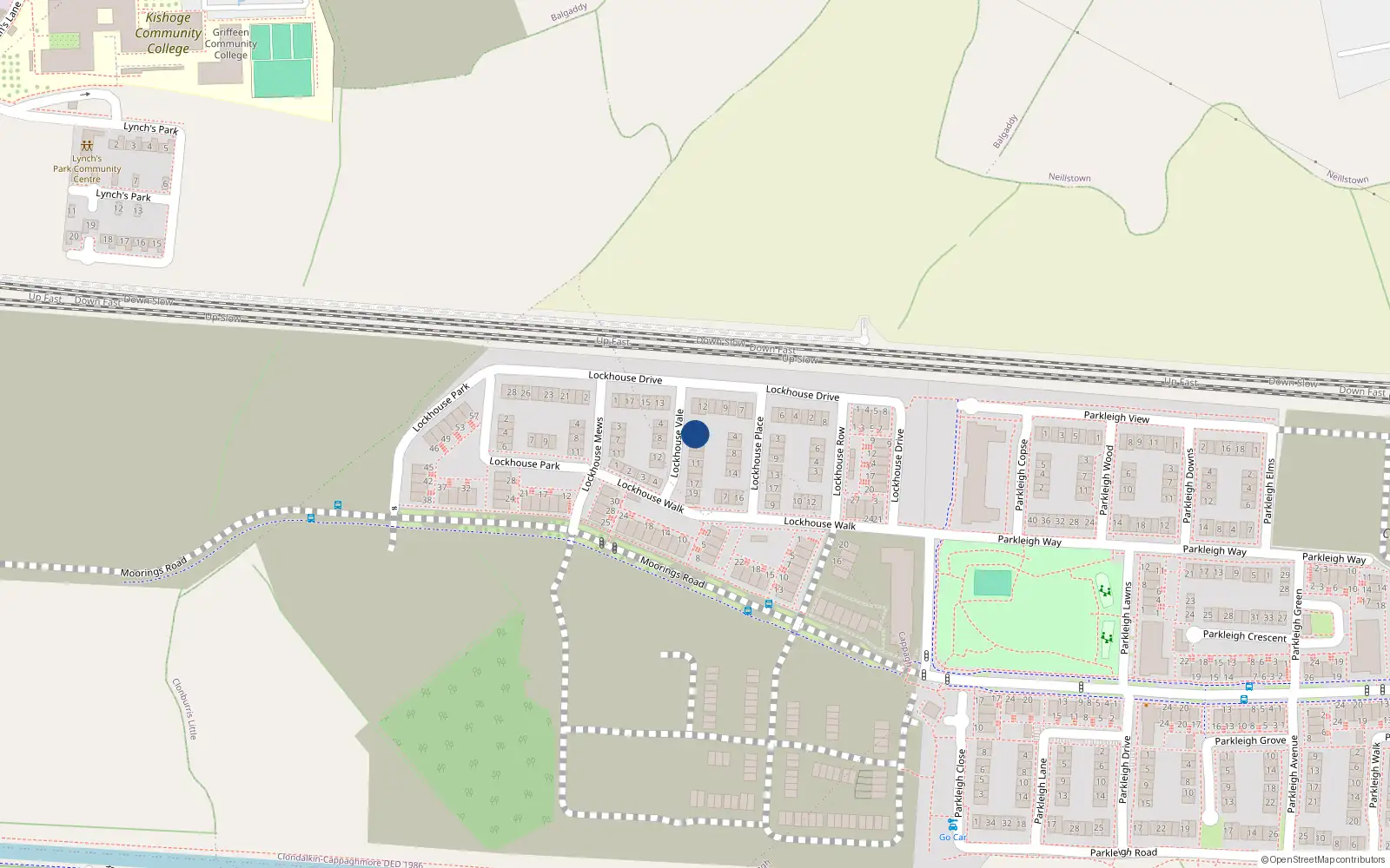 Overhead map showing the location of 3 Lockhouse Vale