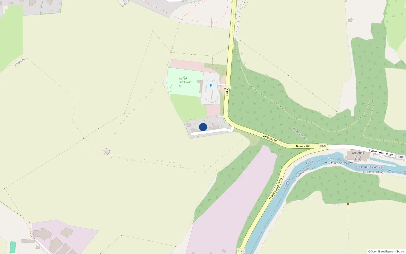 Overhead map showing the location of 3 Mount Joseph, Lucan