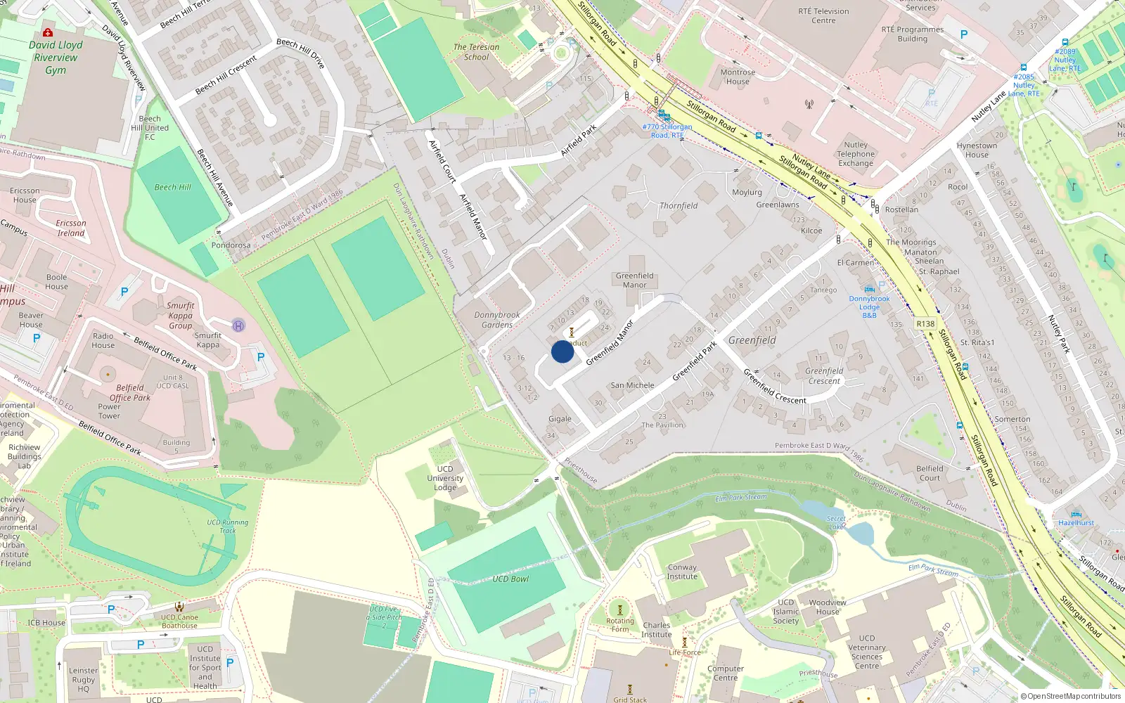 Overhead map showing the location of 3 Nutley Square, Priesthouse