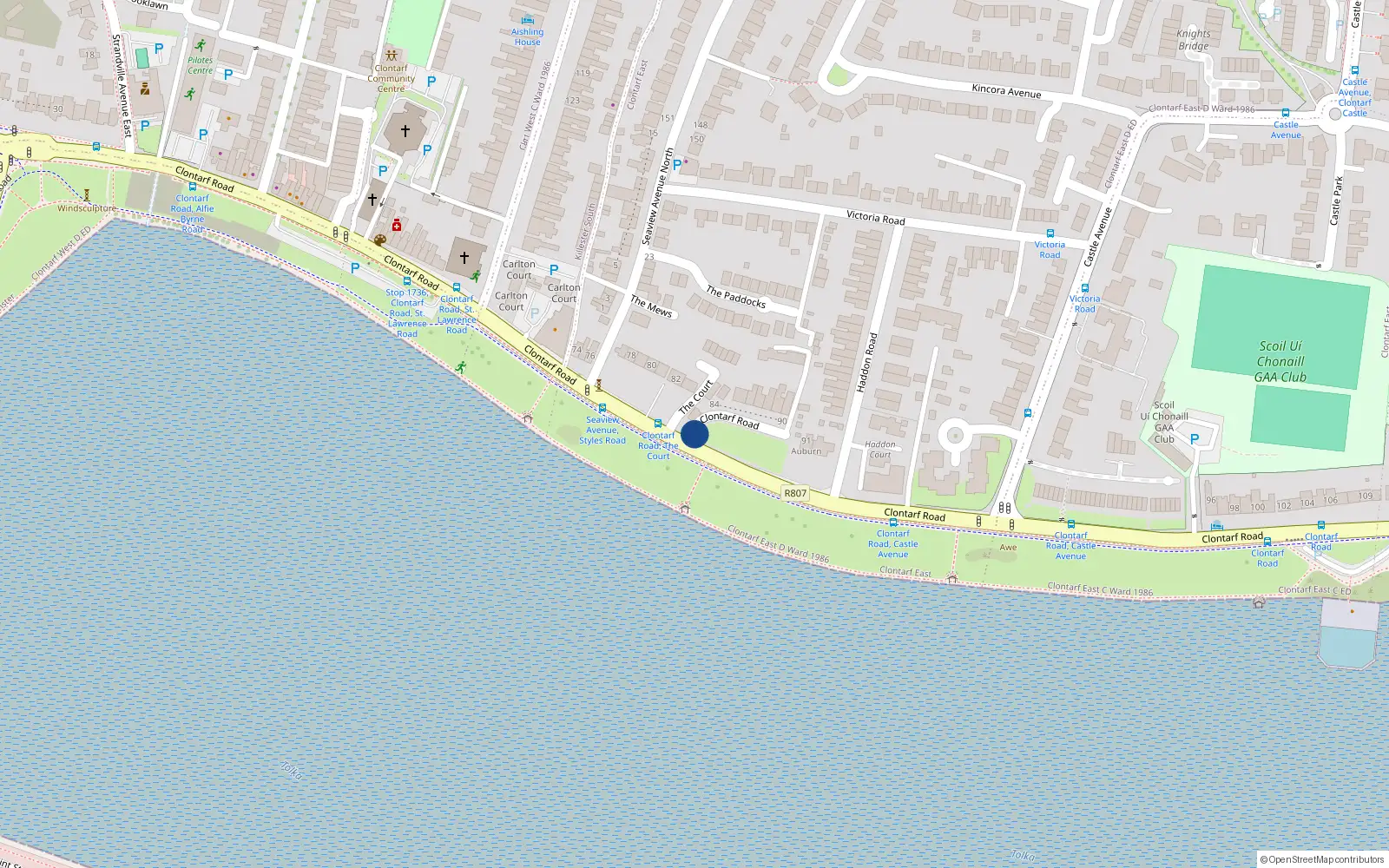 Overhead map showing the location of 3 The Court, Dublin 3