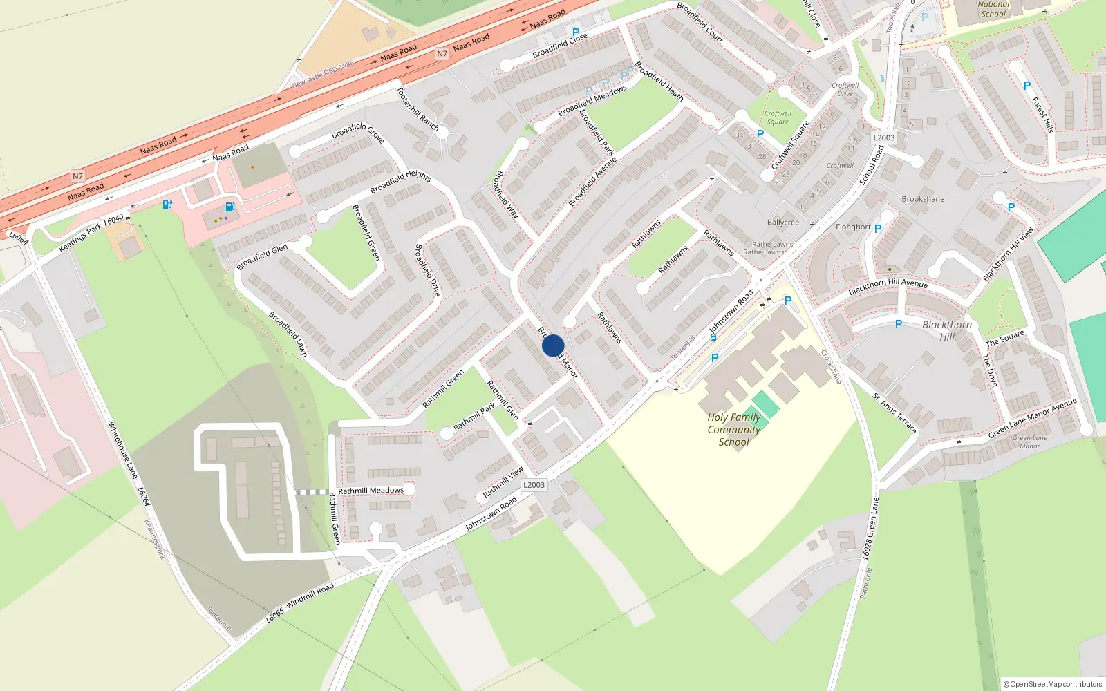 Overhead map showing the location of 3 the View, Broadfield Manor, Tootenhill
