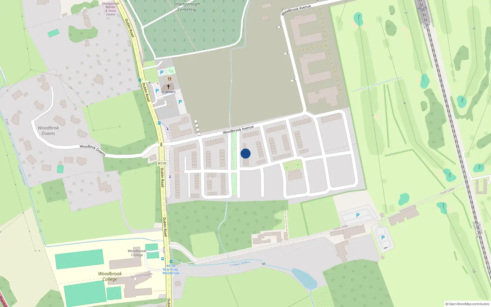 Overhead map showing the location of 3 Woodbrook Copse, Bray