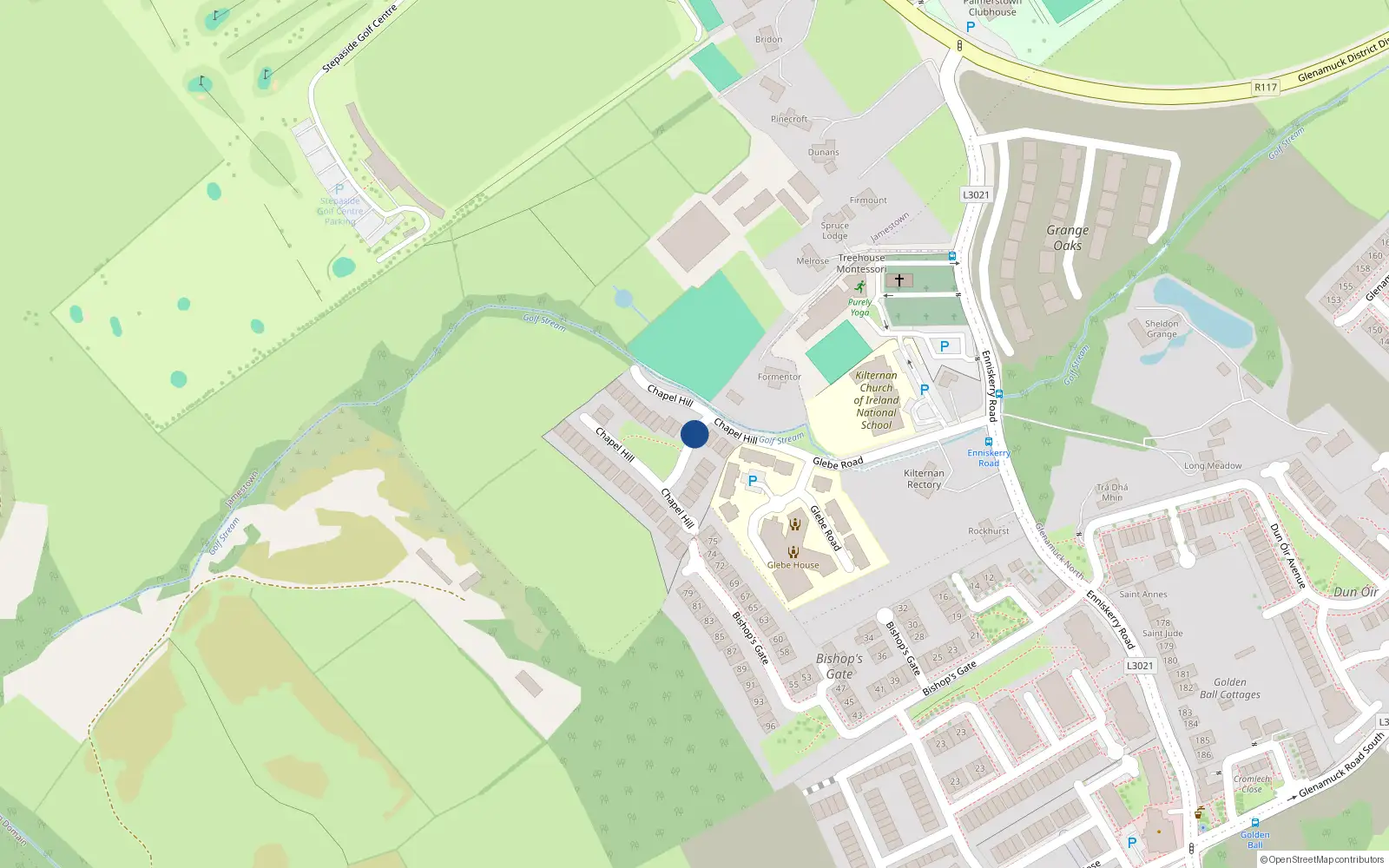 Overhead map showing the location of 31 Chapel Hill, Glebe