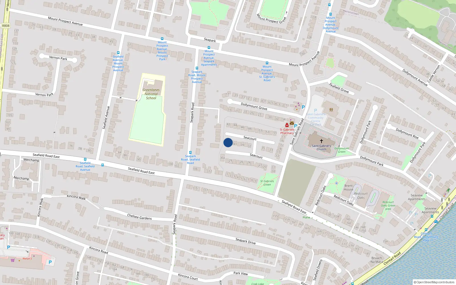 Overhead map showing the location of 31 Seacourt, Dublin 3