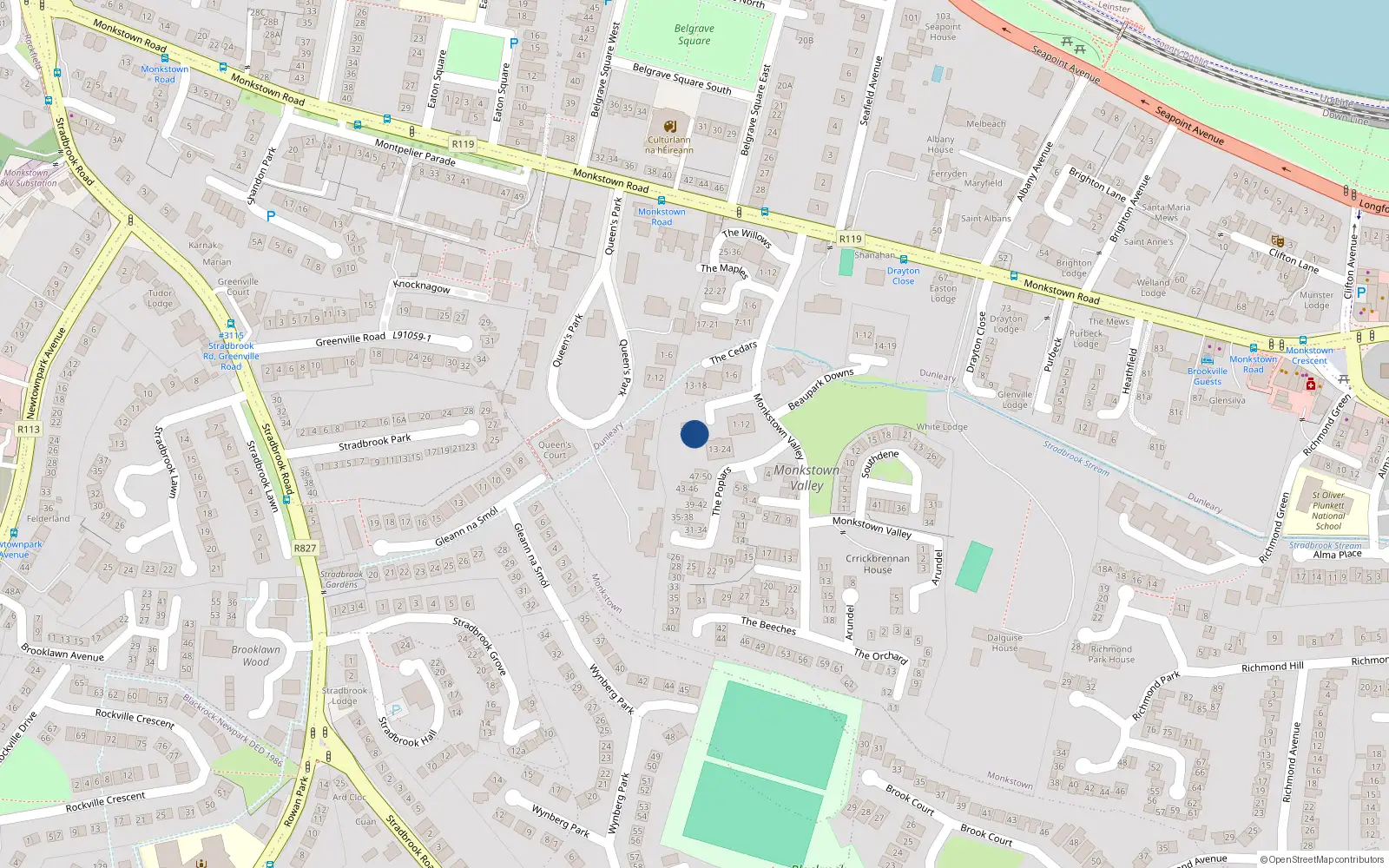 Overhead map showing the location of 31 the Alders, Monkstown Valley, Monkstown