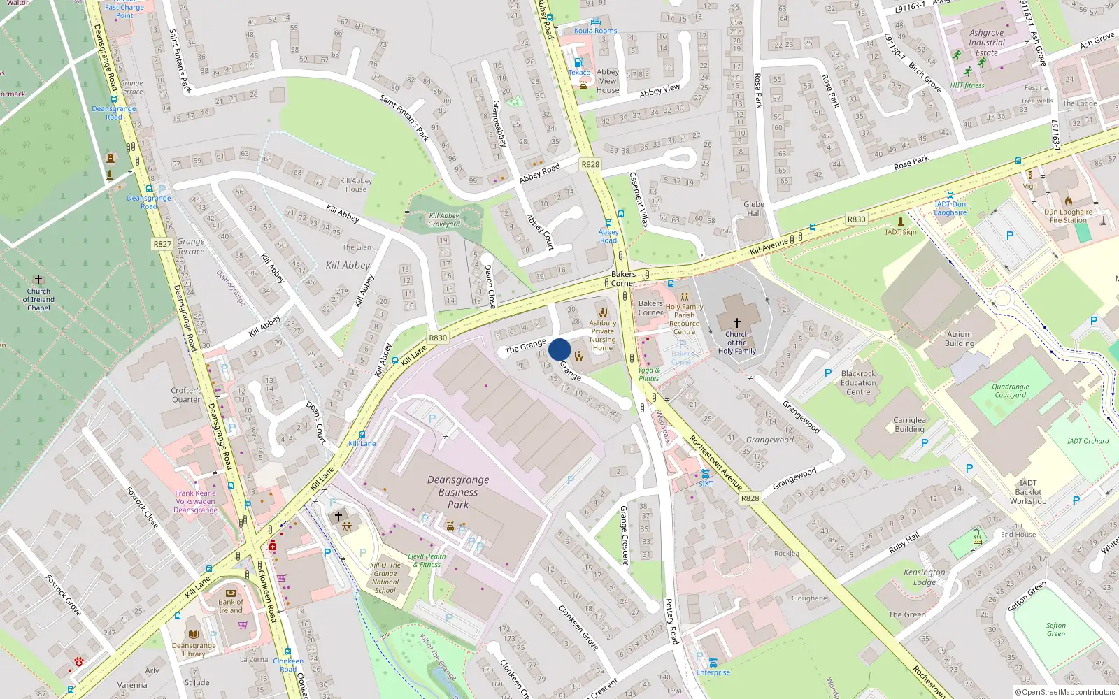 Overhead map showing the location of 37 Amber, The Grange, Blackrock