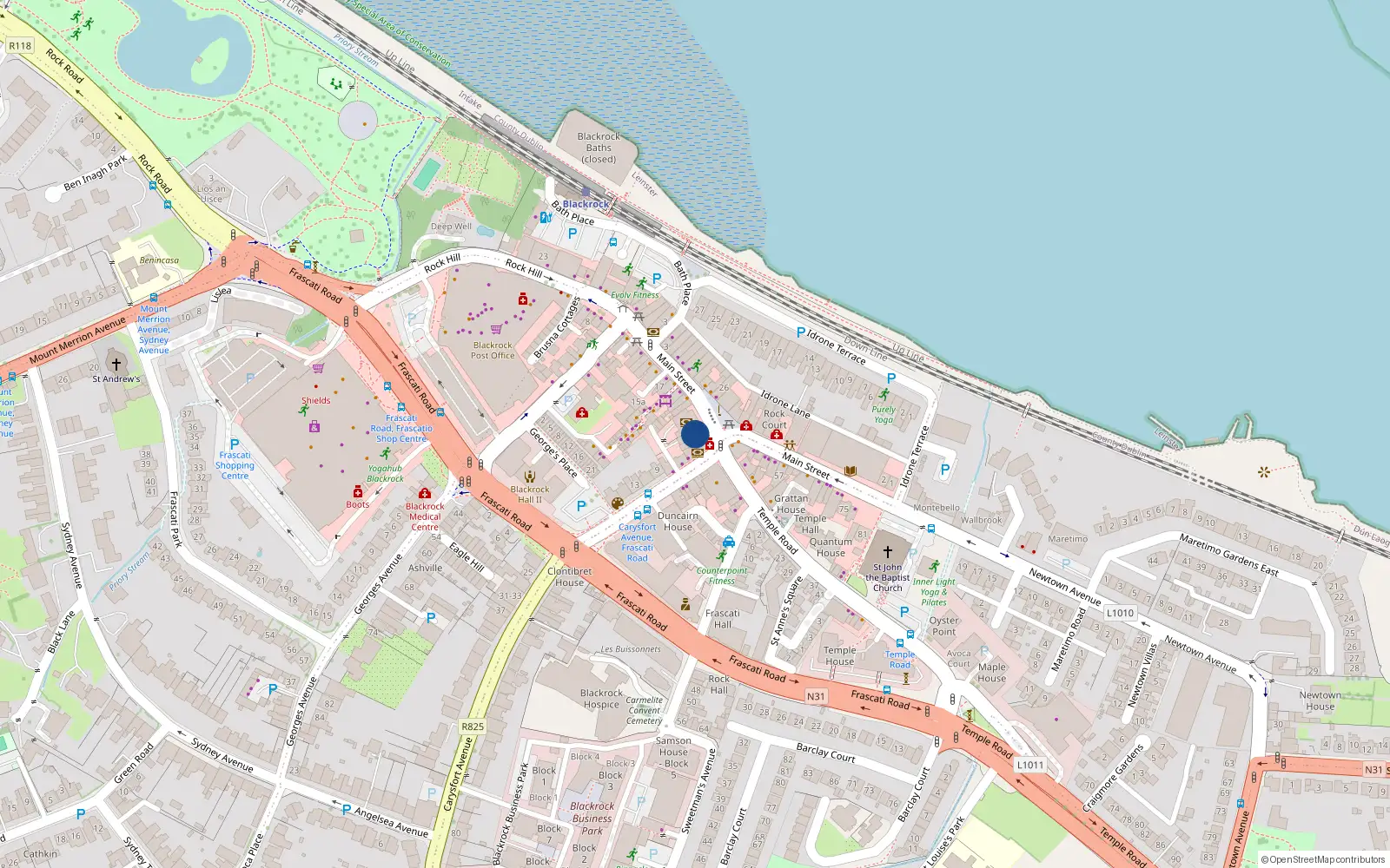 Overhead map showing the location of 37 Main Street, Dublin