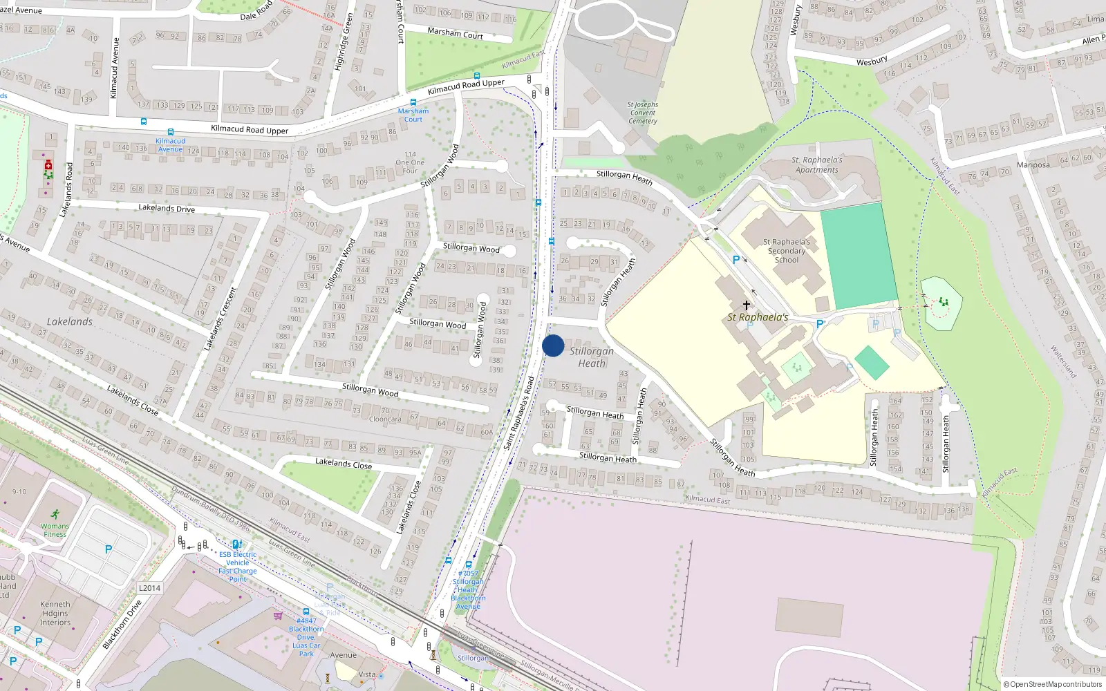 Overhead map showing the location of 37 Stillorgan Heath, Stillorgan, Co Dublin