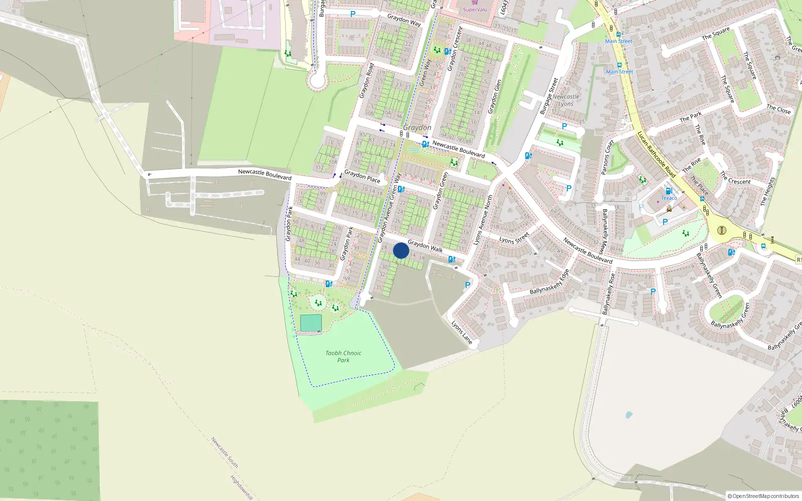 Overhead map showing the location of 4 Graydon Walk, Newcastle South