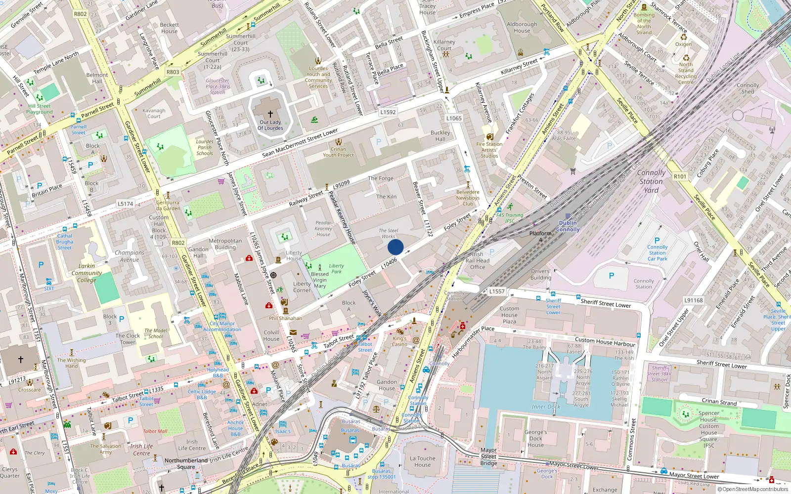 Overhead map showing the location of 46 the Millhouse, The Steelworks, Foley St