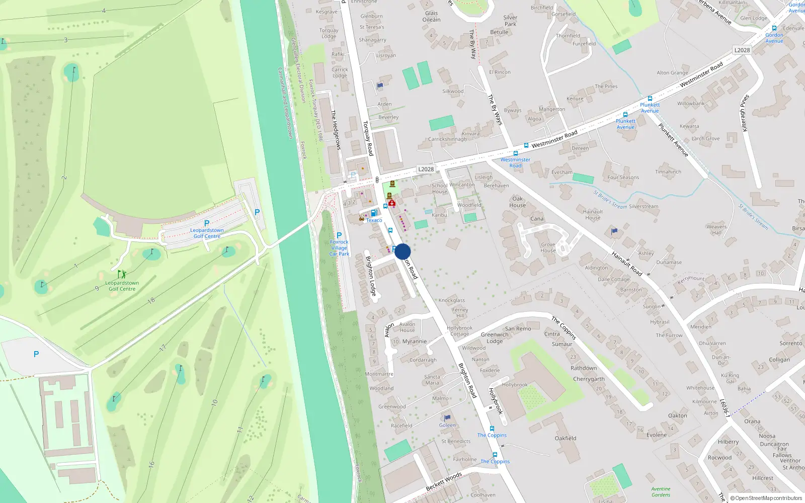 Overhead map showing the location of 5 Brighton Lodge, Dublin