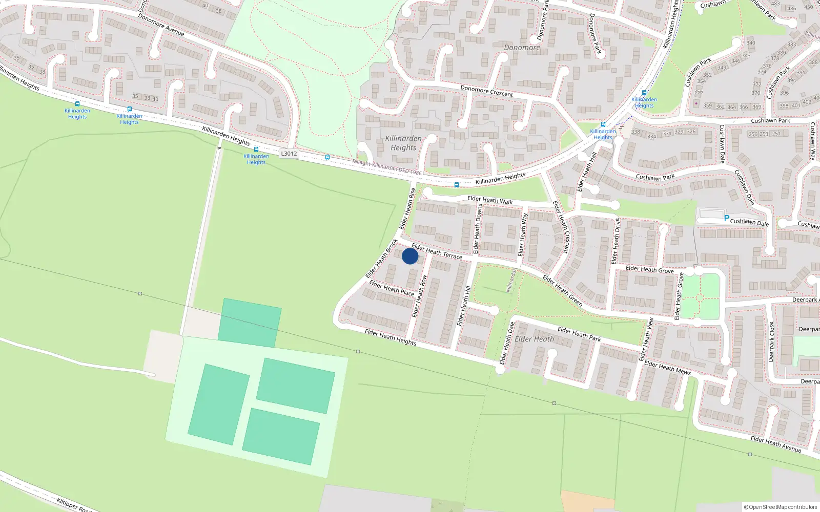 Overhead map showing the location of 5 Elder Heath Terrace, Killinardan