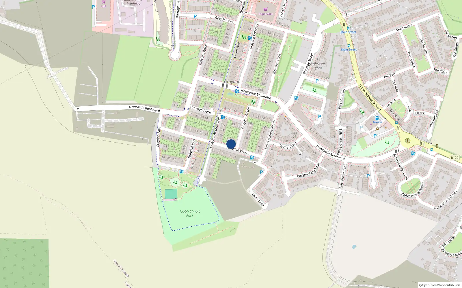 Overhead map showing the location of 5 Graydon Walk, Newcastle