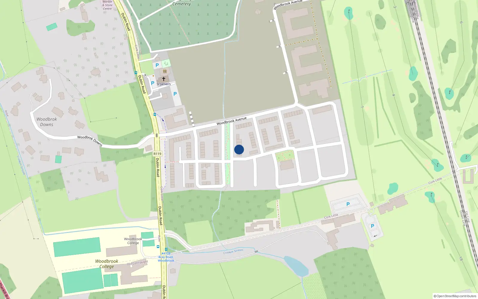 Overhead map showing the location of 5 Woodbrook Copse, Bray