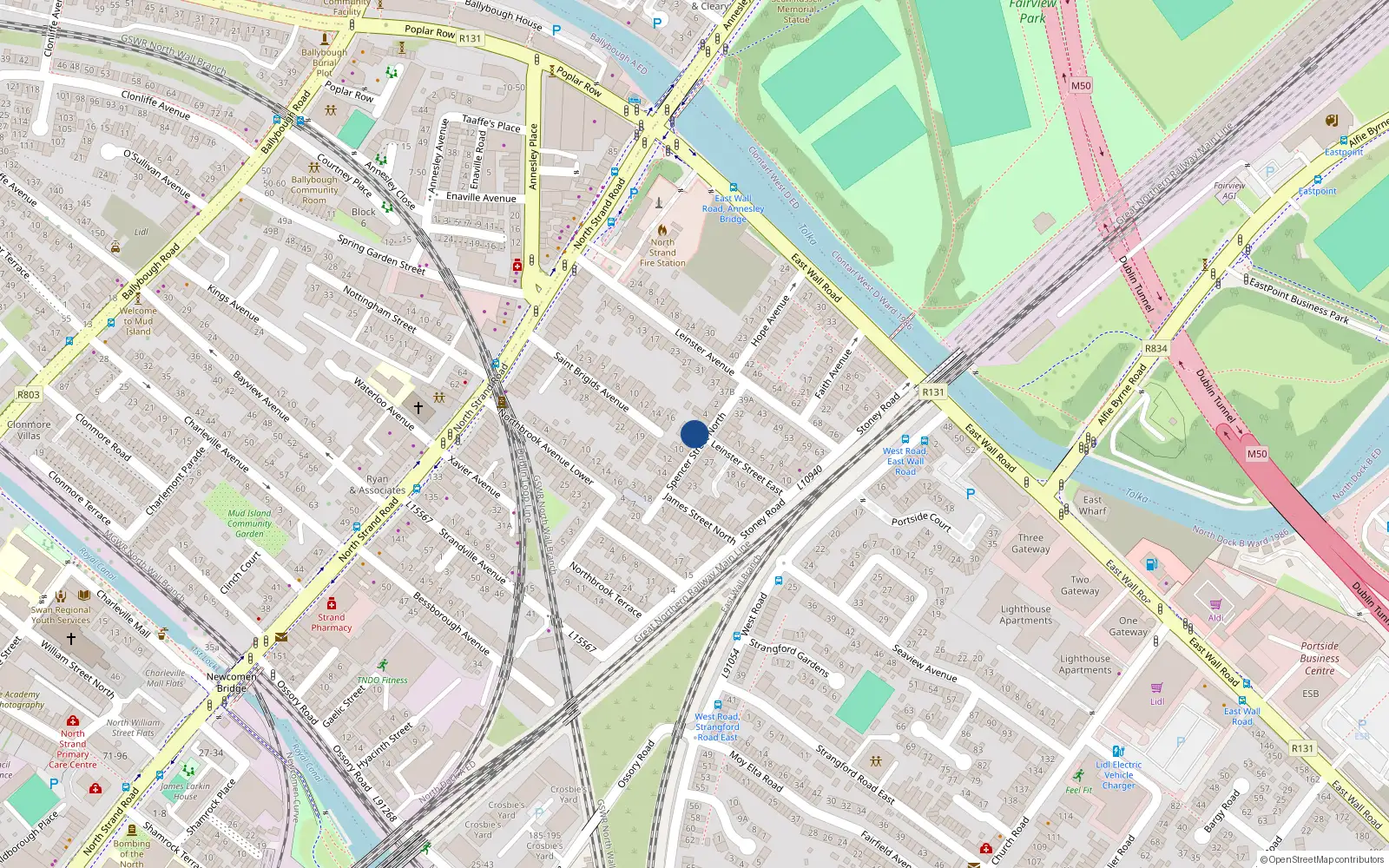Overhead map showing the location of 6 Spencer Street North, North Strand