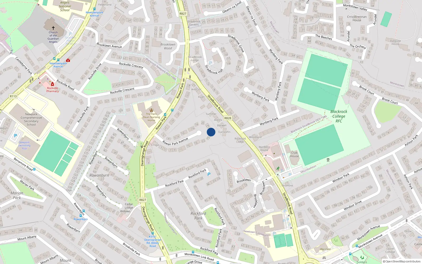 Overhead map showing the location of 66 Ifsc, Lee House, Dublin 1