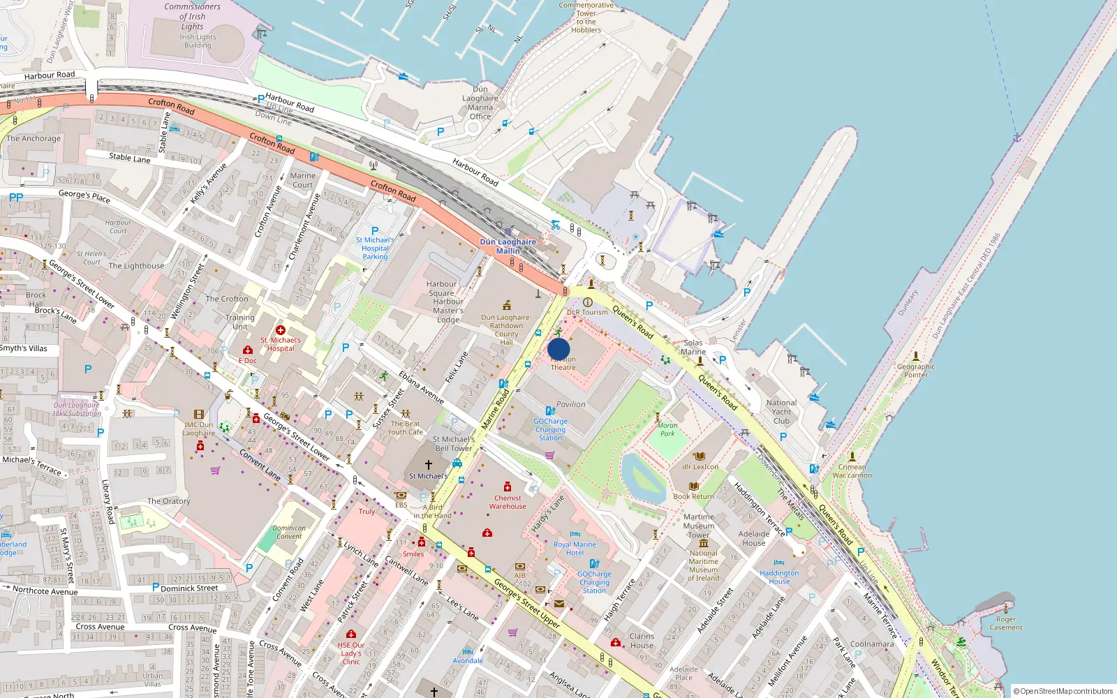 Overhead map showing the location of 8 the Pavillion Ii, Marine Road, Dun Laoghaire