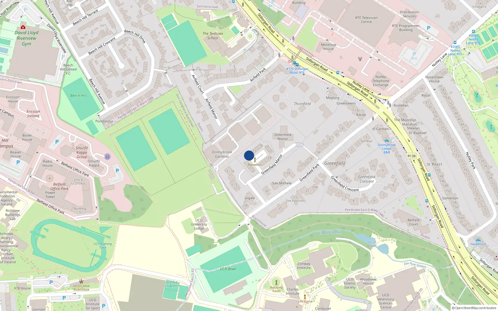 Overhead map showing the location of 9 Nutley Square, Priesthouse