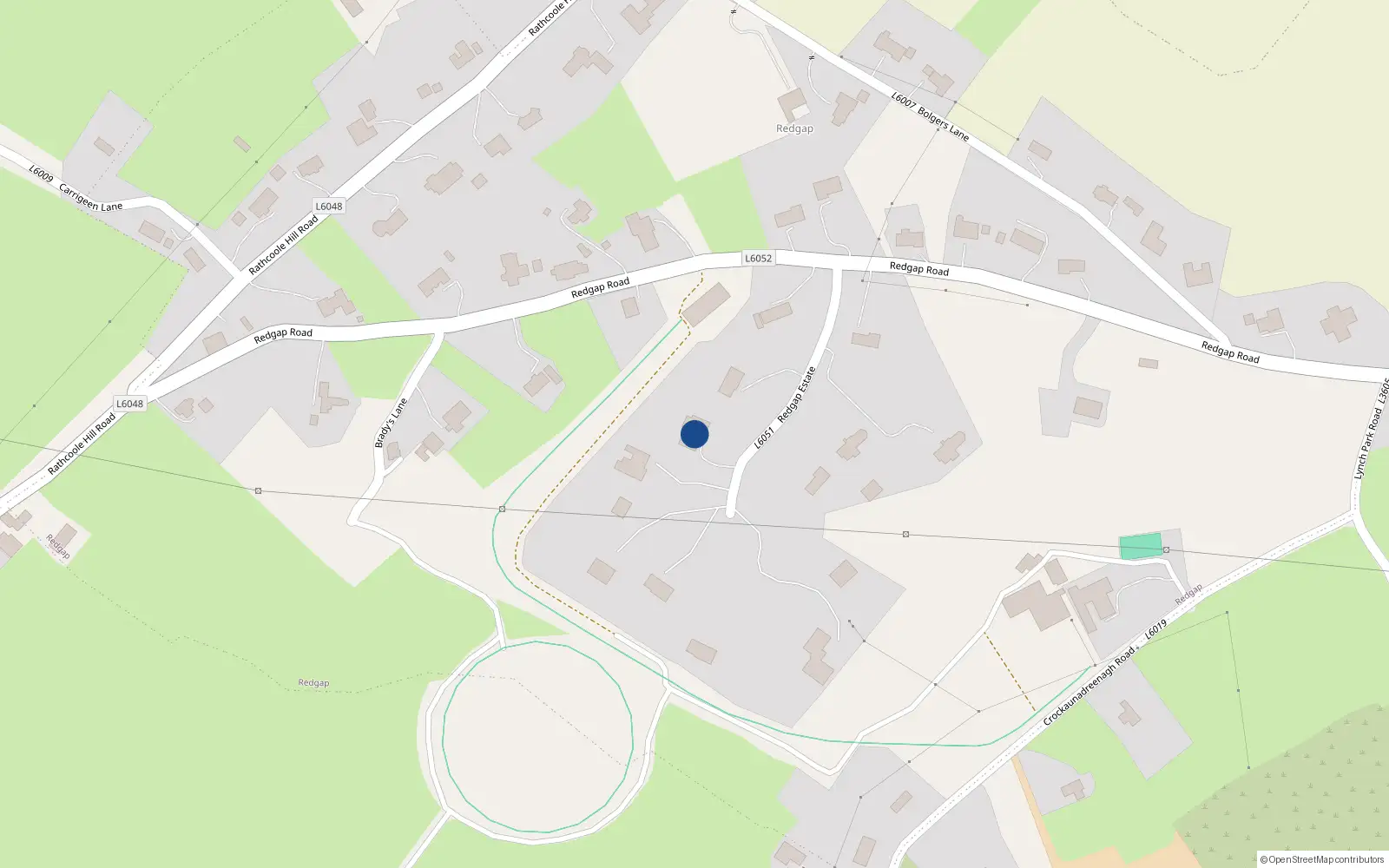 Overhead map showing the location of Algonquin, 9 Redgap, Rathcoole