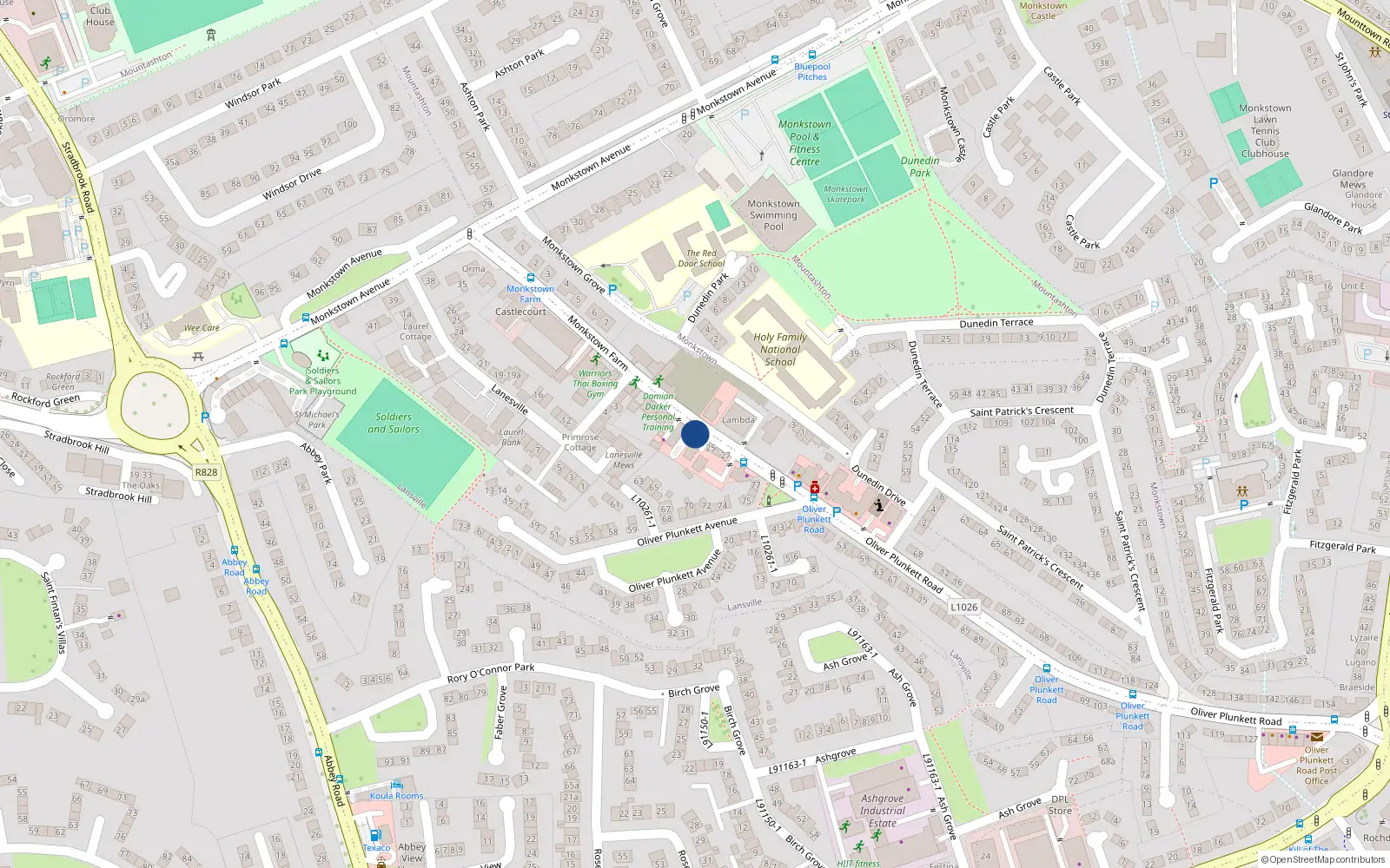 Overhead map showing the location of Apartment 11, Lansville, Dublin, Co. Dublin