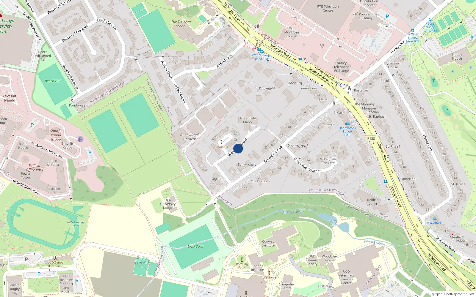 Overhead map showing the location of Apartment 14, Greenfield Manor, Priesthouse