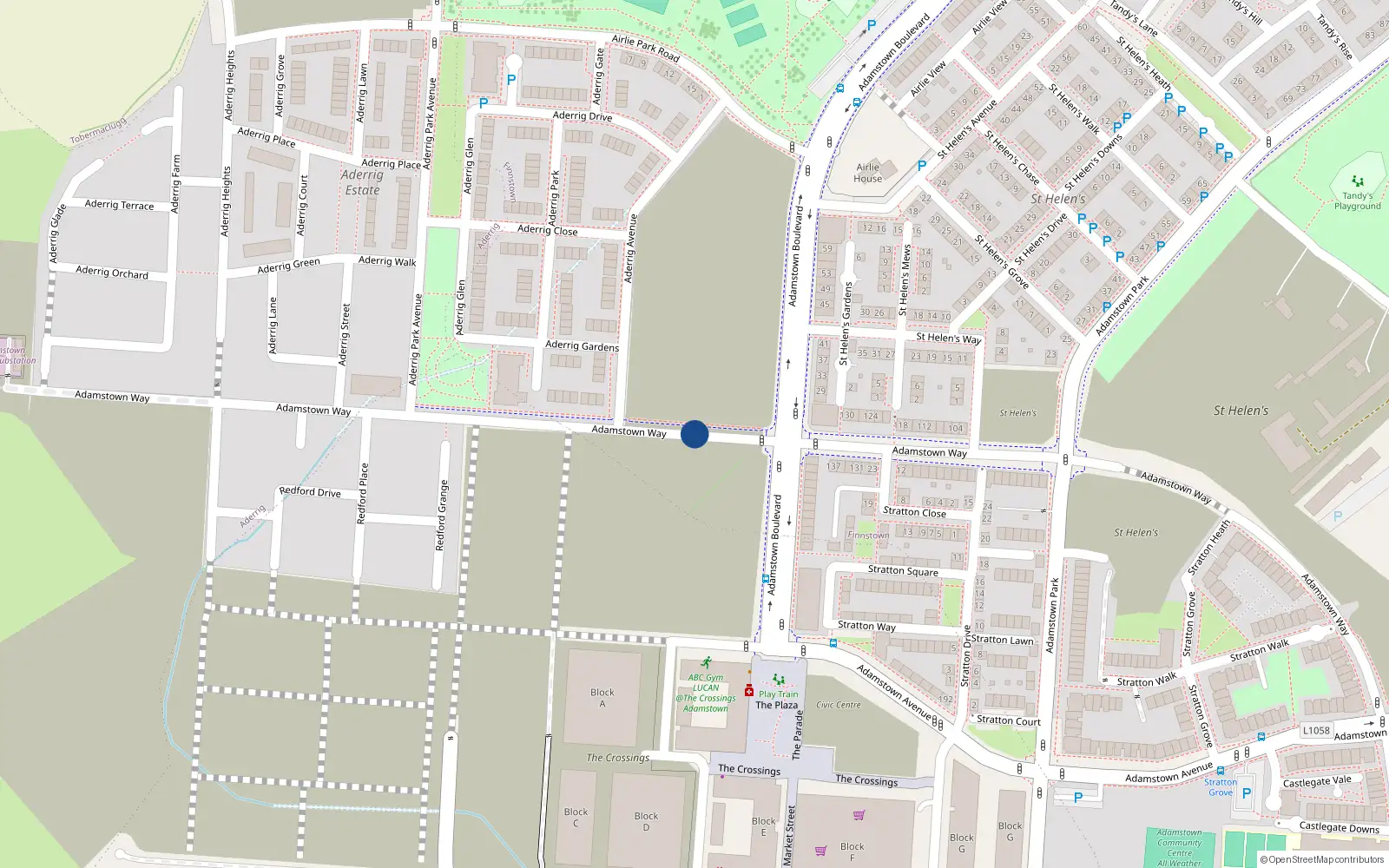 Overhead map showing the location of Apartment 23 Adamstown Way, 23 Adamstown Way