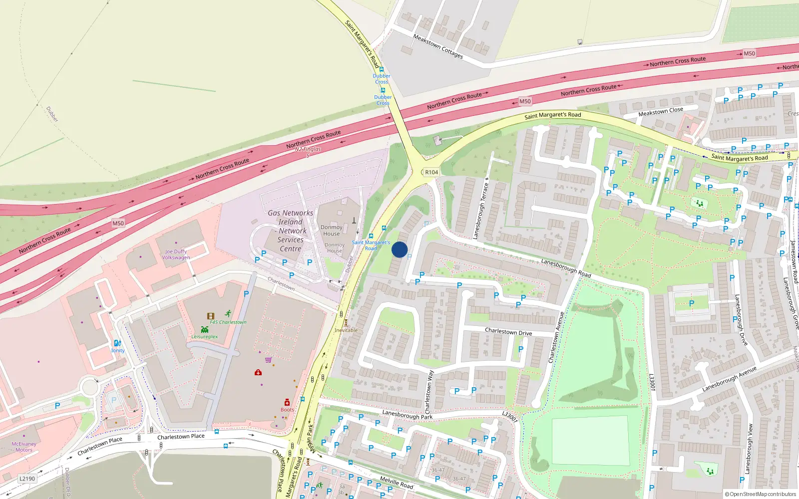 Overhead map showing the location of Apartment 26, The Platform, Lucan
