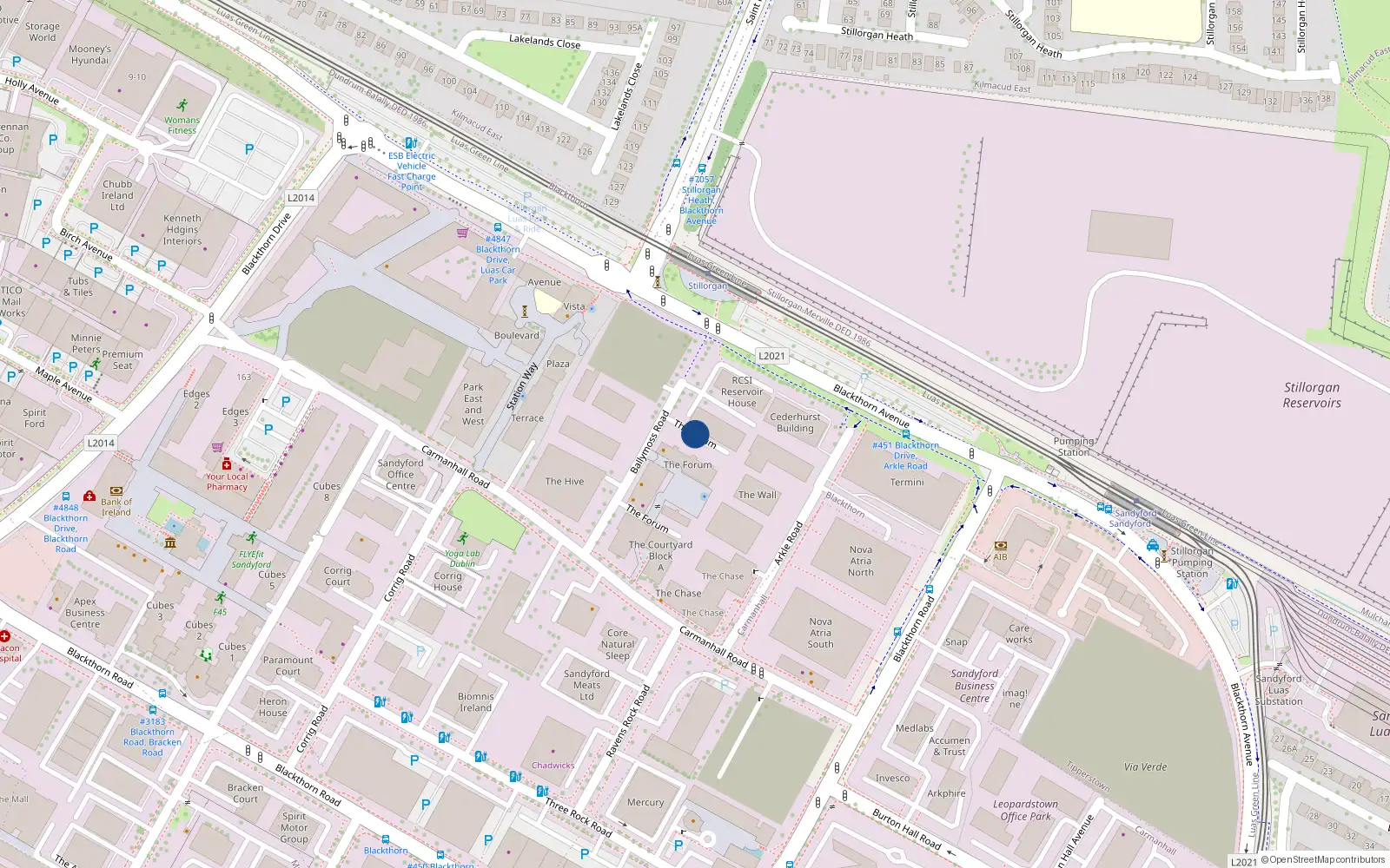 Overhead map showing the location of Apartment 31, The Forum, Blackthorn