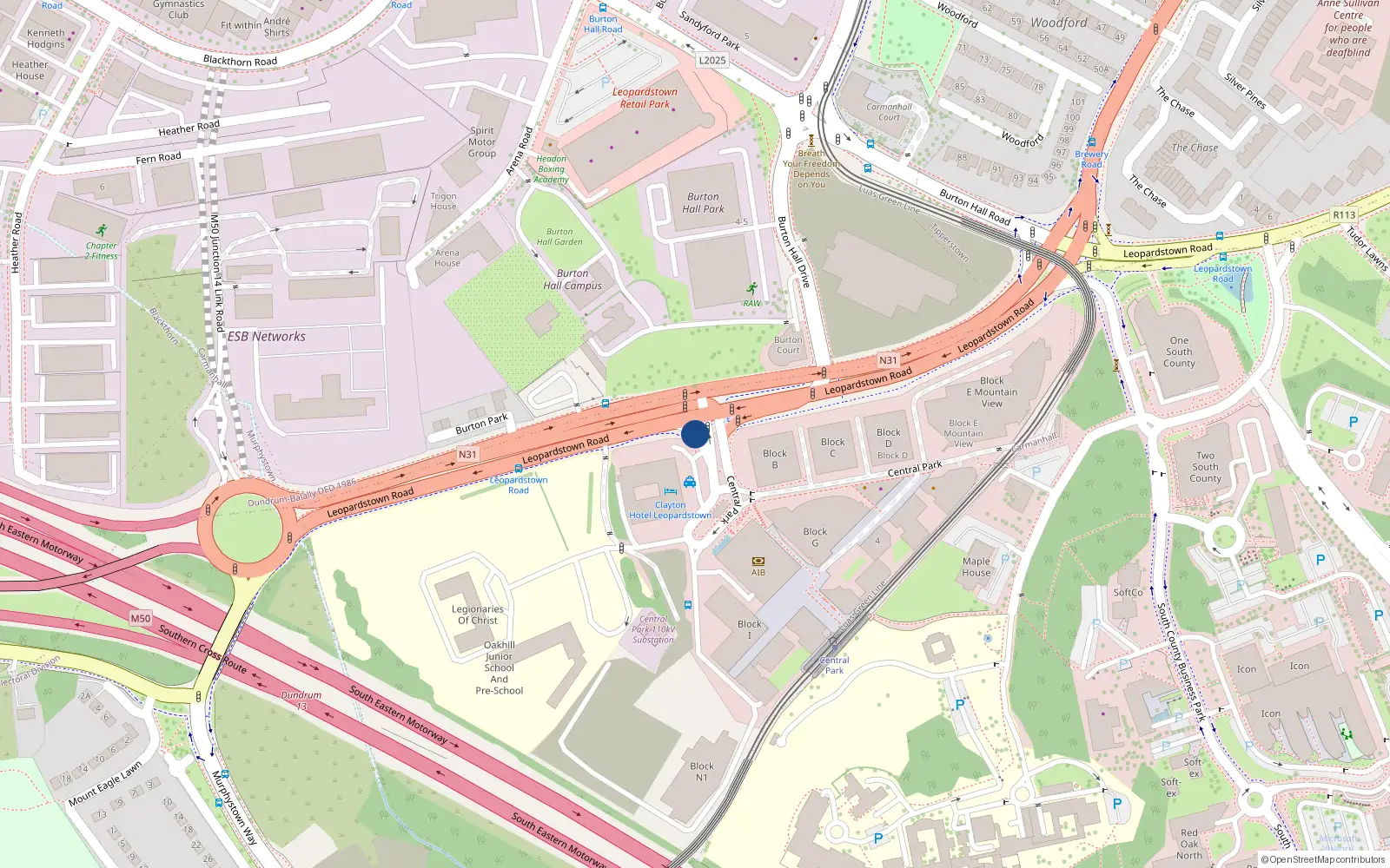 Overhead map showing the location of Apartment 314 Vantage Central, Central Park, Carmanhall